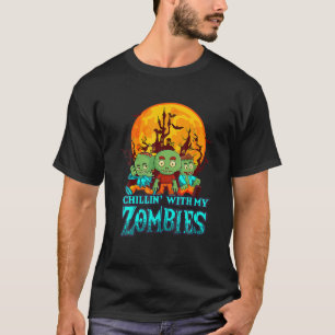 T-shirt Zombies mignons Halloween 2021 Chillin avec mon Zo