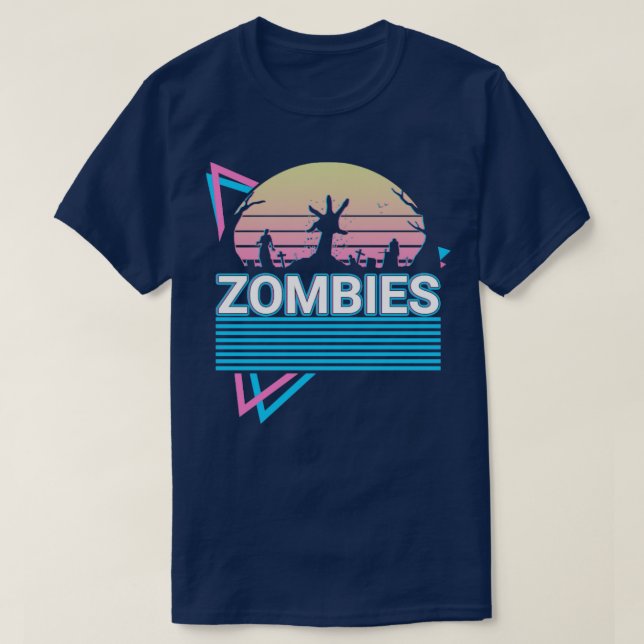 T-shirt Zombies Rétro (Design devant)
