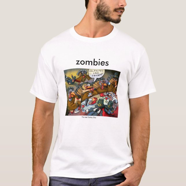 T-shirt zombis de dinde (Devant)