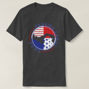 T-shirt Zone de canal de Panama Avec l'isthme