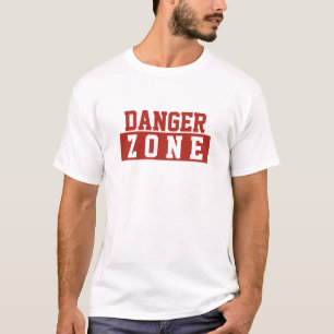 T-shirt Zone de danger / Minimaliste Moderne Simple Rouge