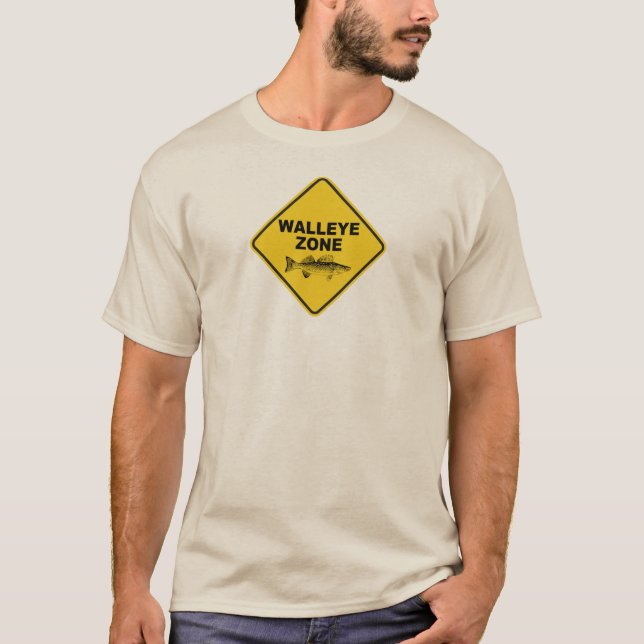 T-shirt Zone de pêche Walleye (Devant)