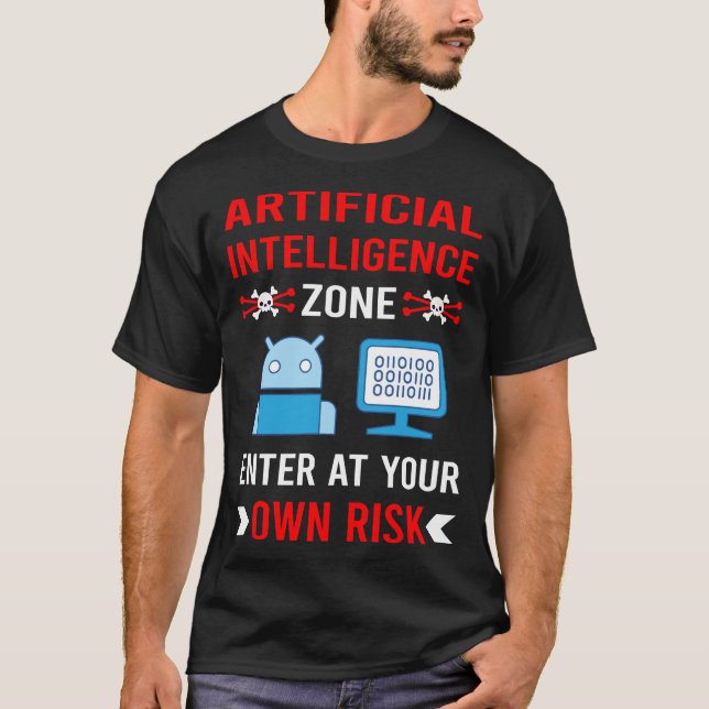 T-shirt Zone de risque Intelligence artificielle AI (Devant)