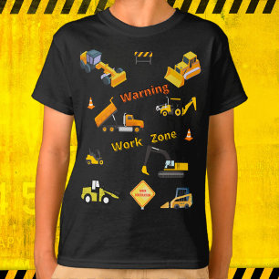 T-shirt Zone de travail d'avertissement de construction