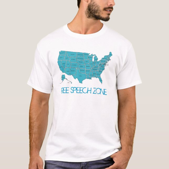 T-shirt Zone Free Speech (Devant)