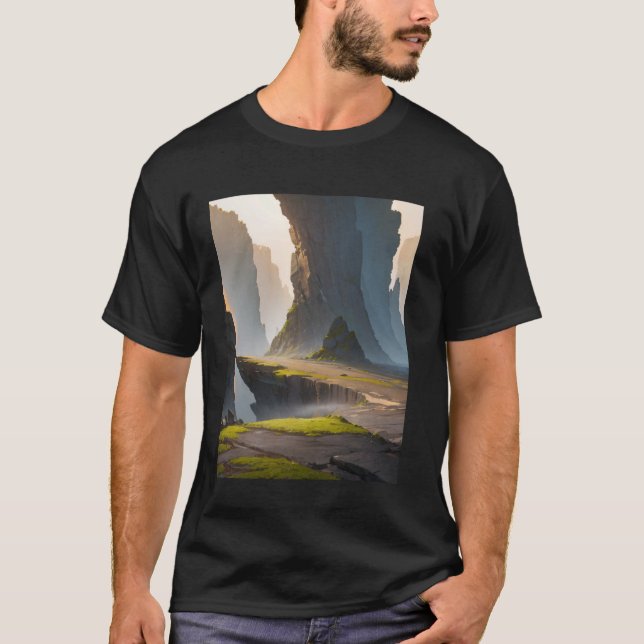 T-shirt Zone rocheuse Falaise mousse Mist Shadow Valley (Devant)