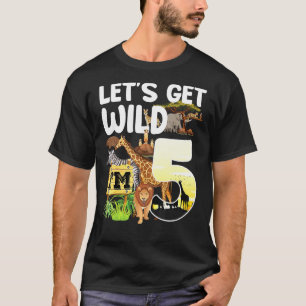 T-shirt Zoo 5 ans Anniversaire Safari Jungle Animal 5e B