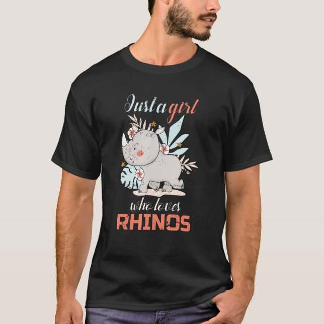 T-shirt Zoo Amoureux des animaux filles Rhino femmes (Devant)