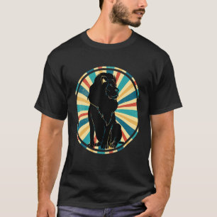 T-shirt Zoo Animal King Retro Afrique Safari Lion