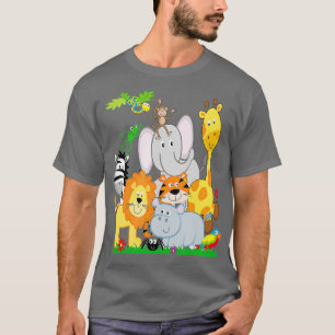 T-shirt Zoo Animaux Chemise Faune Fête Anniversaire Une Jo