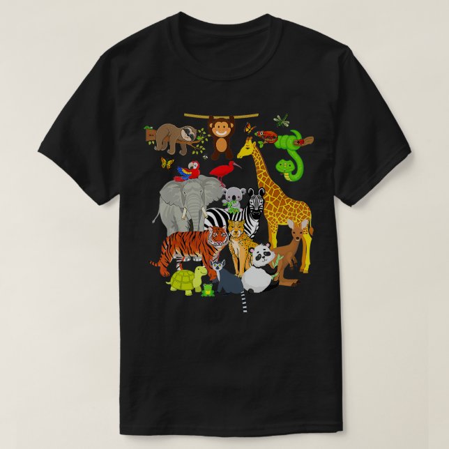 T-shirt Zoo Animaux Faune Fête d'anniversaire Zoo Day 26 A (Design devant)