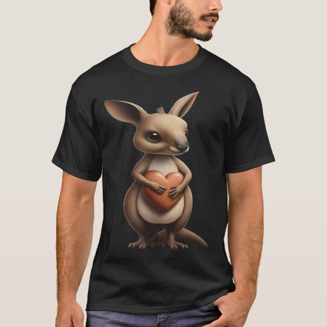 T-shirt Zoo Animaux Pour Enfants Cute Kangaroo Australie C (Devant)
