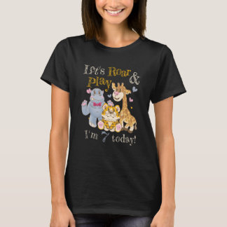 T-shirt Zoo Animaux Zookeeper Outfit 7e fête d'anniversair