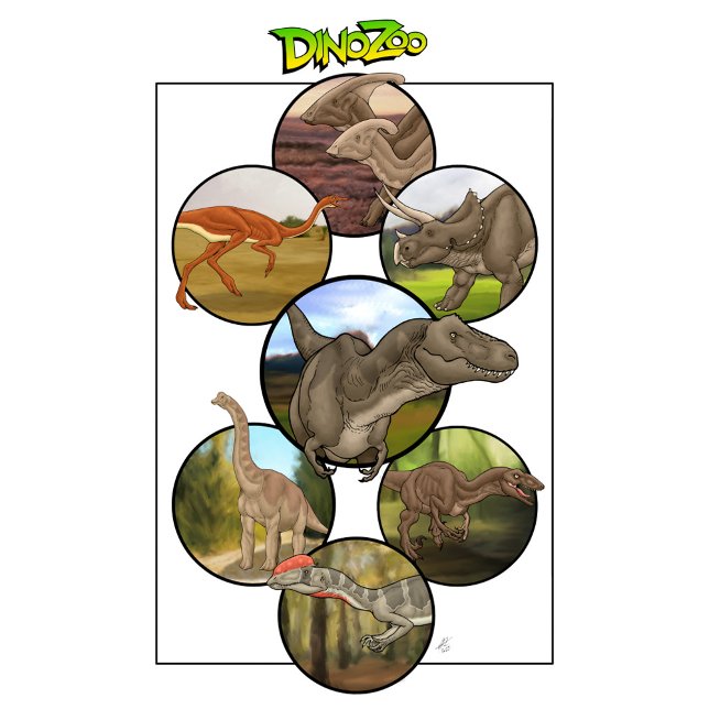 T-shirt Zoo Dino : Collage Dinosaur #2 (Créateur téléchargé)