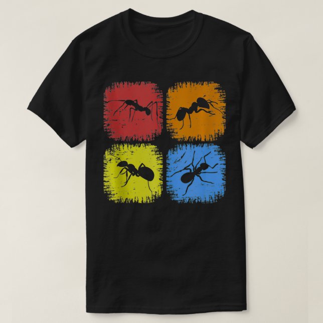 T-shirt Zoo Entomologiste Retro Ant Animal Grunge Insect V (Design devant)