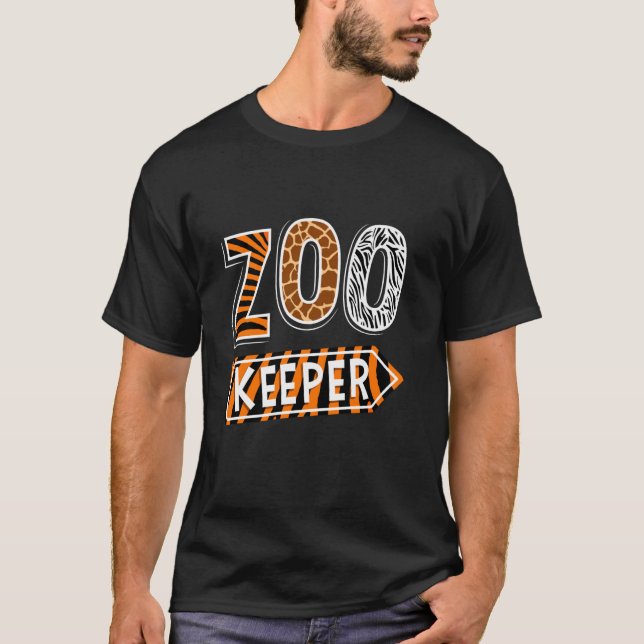 T-shirt Zoo gardien Animaux Imprimer Zookeeper Zoological  (Devant)