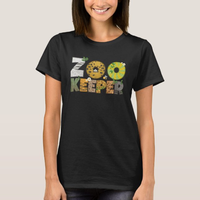 T-shirt Zoo Keeper African Savanna Wildlife Poster de anim (Devant)
