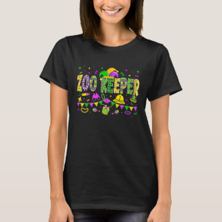 T-shirt Zoo Keeper Mardi Gras Fête Carnaval Femmes Hommes