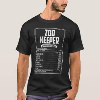 T-shirt Zoo Keeper Nutrition Facts