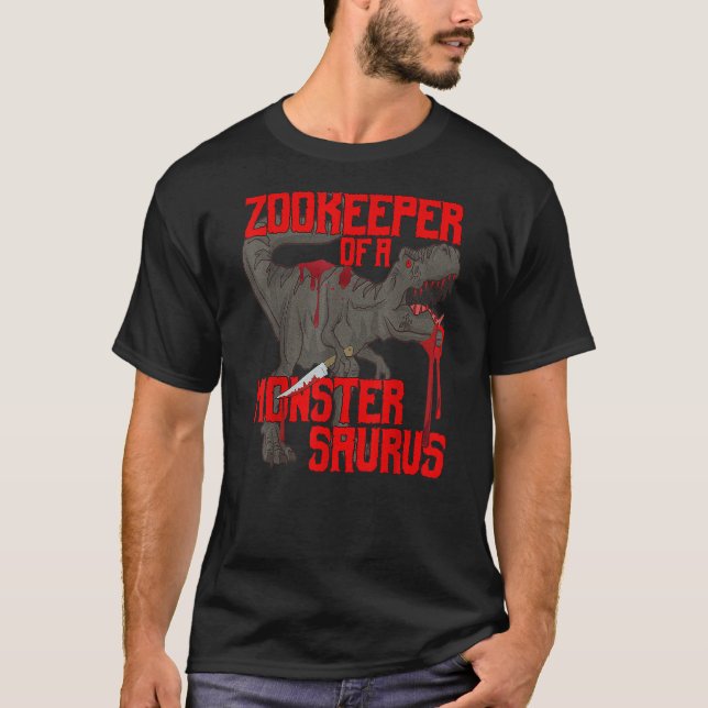 T-shirt Zoo Keeper of a Monster Saurus - Montersaurus - Di (Devant)