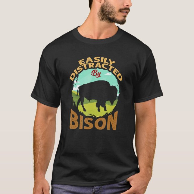 T-shirt Zoo Wildlife Animal  Zookeeper Buffalo Bison (Devant)