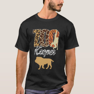 T-shirt Zookeeper African Animal Zebra Empreinte de léopar