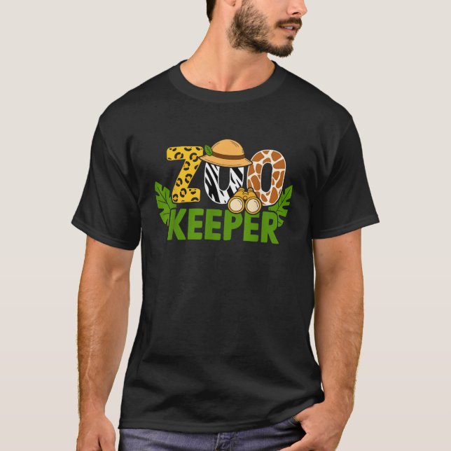 T-shirt Zookeeper Animaux Zoo Faune Jungle Safari Savan (Devant)