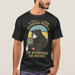 T-shirt Zookeeper Café Buveur Caféine Ours de la faune