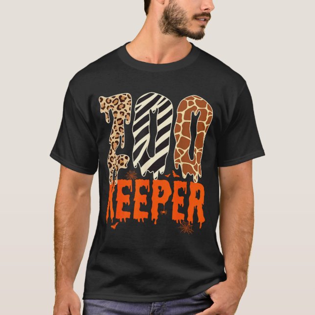 T-shirt Zookeeper Funny Halloween Costume Zoo Keeper Anima (Devant)