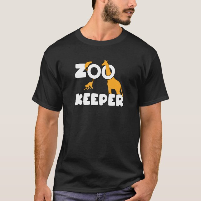 T-shirt Zookeeper Giraffe Animaux Zoo Zookeeper (Devant)