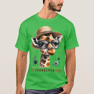 T-shirt Zookeeper Giraffe Safari Zoo Keepeer - modern