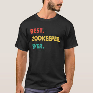 T-shirt Zookeeper Retro Best Zookeeper Ever