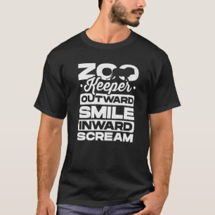 T-shirt Zookeeper vers l'extérieur Souriez vers l'intérieu