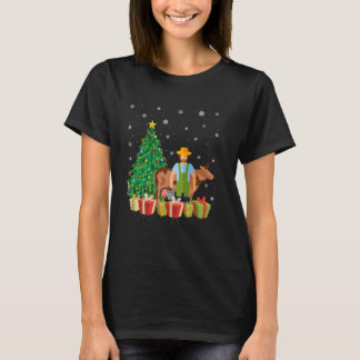 T-shirt Zookeeper Xmas Tree Lighting Santa Hat Zookeeper C