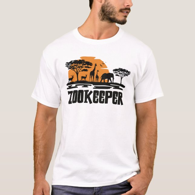 T-shirt Zookeeper, Zoo Keeper (Devant)