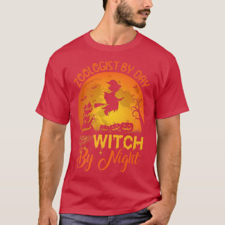 T-shirt Zoologiste De Jour Sorcière De Nuit Zoologiste Hal