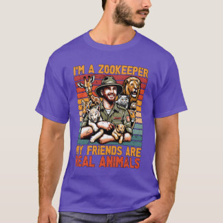 T-shirt Zoologiste Je Suis Un Zookeeper Mes Amis Ornitholo