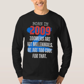 T-shirt Zoomer Gen Z Né En 2009 Humour Sarcasme  Hommes et