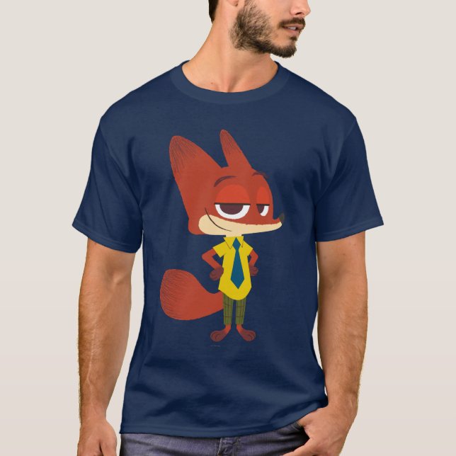 T-shirt Zootopie| Nick Wilde - Le Renard Sly (Devant)