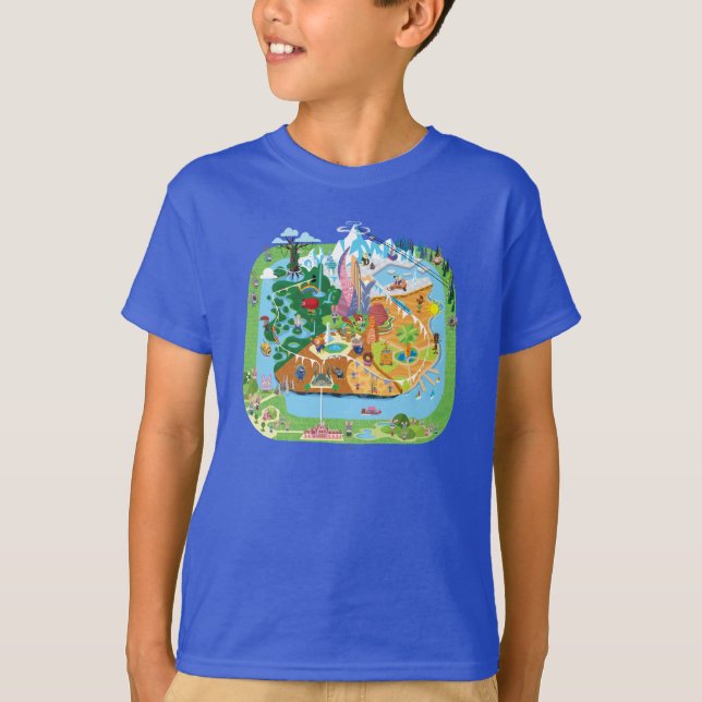 T-shirt Zootopie| Plan de la ville (Devant)