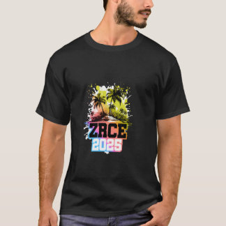 T-shirt Zrce 2025 Croatie Vacances colorées en équipe
