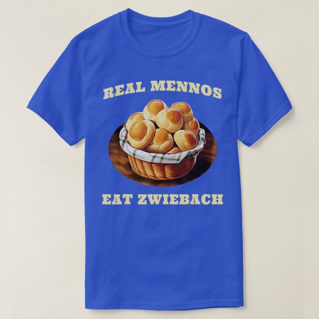 T-shirt Zwiebach Mennonite pain pain pain cuisson Zwiback (Design devant)
