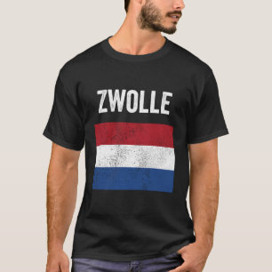 T-shirt Zwolle Nederland Ville Pays-Bas Drapeau néerlandai