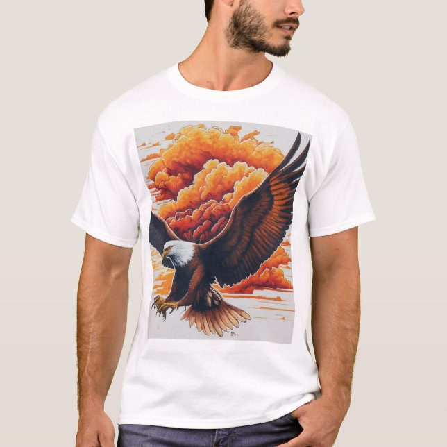 T-ShirtMajestic Eagle Graphic T-Shirt – Bold and F (Front)