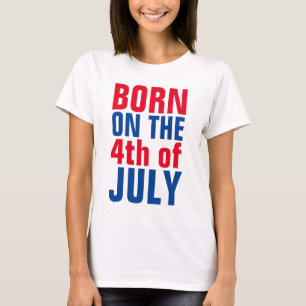 T-shirts 4 juillet, Patriotique NÉ LE 4