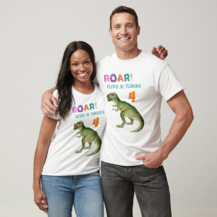 T-Shirts Anniversaire Parents Dinosaure T-Rex
