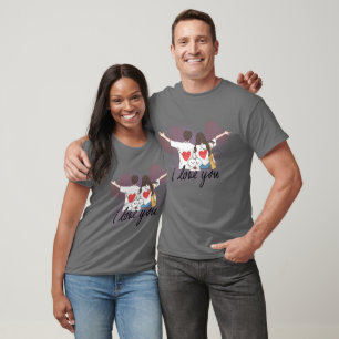 T-shirts assortis pour couple – Design Je t'aime
