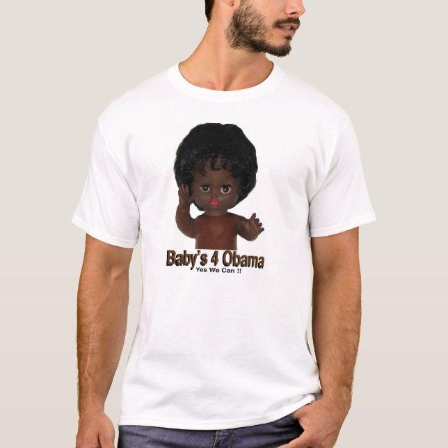 T-shirts avec Obama du bébé 4 oui NOUS pouvons (Devant)