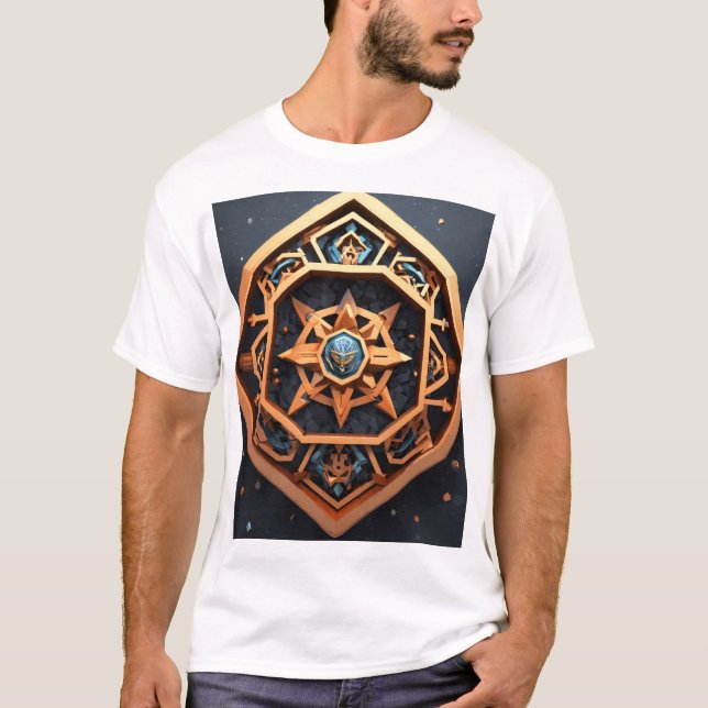 T-shirts Azteca 3D Estilo - Gras, Artistique (Devant)