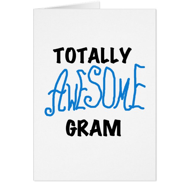 T-shirts bleus et cadeaux de gramme totalement (Devant)